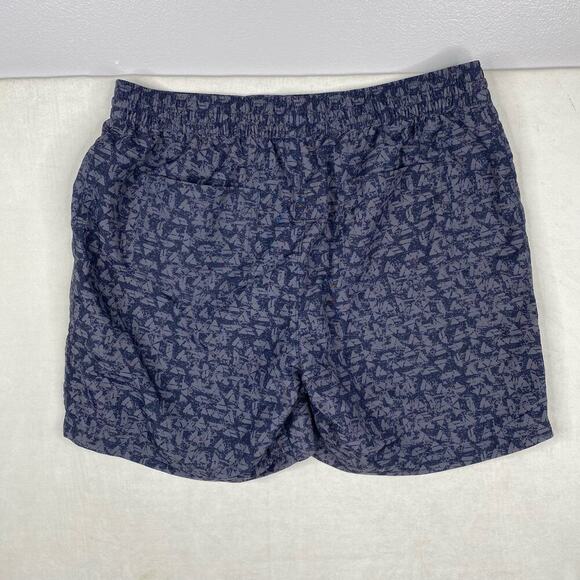 Duluth Trading Co. Dark Blue Floral Print Go-Go Elastic Waist Shorts Size Large - Picture 8 of 9